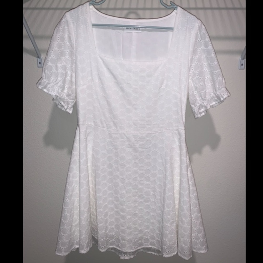 Luca+Grae white dress